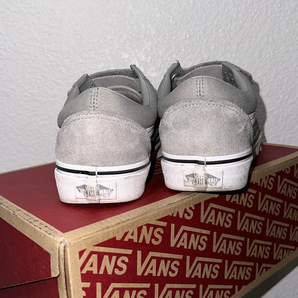 Vans Velcro Gray Shoes Sneakers - Picture 3 of 14